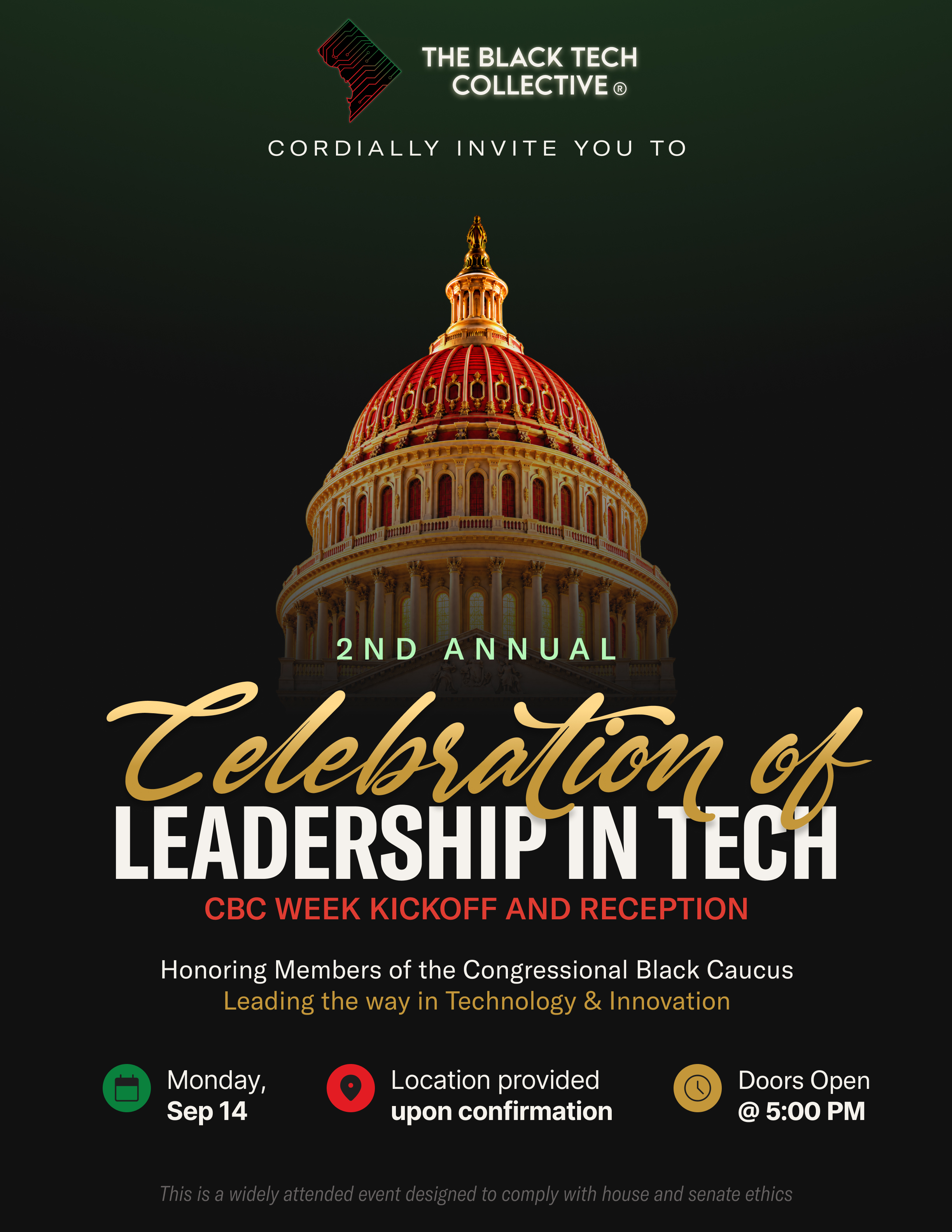 Flyer for Celebration of Leadership in Tech